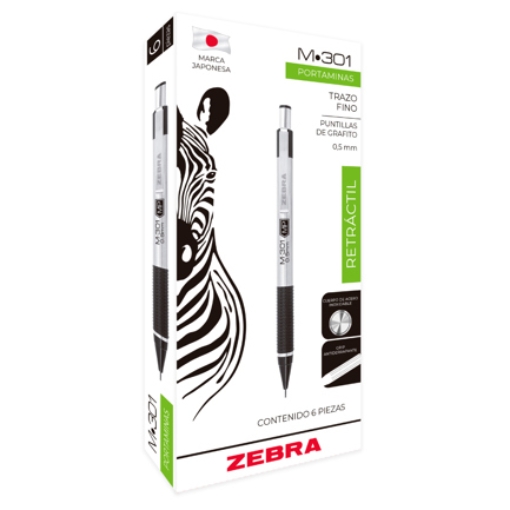 Imagen de Lapicero Zebra M-301 Retráctil Punto 0.5mm C/6 Pzas