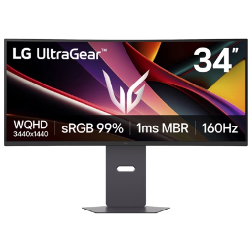 Imagen de Monitor LG 34" UltraGear Curvo WQHD 3440x1440 Panel VA Antirreflejo 160Hz Negro