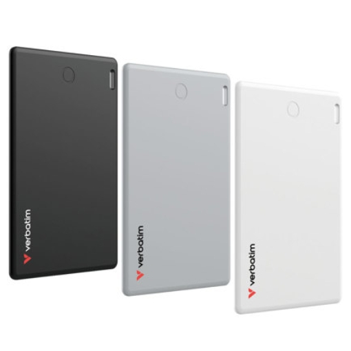 Imagen de Localizador Verbatim My Finder Bluetooth Tarjeta 3 pack Negro Gris y Blanco