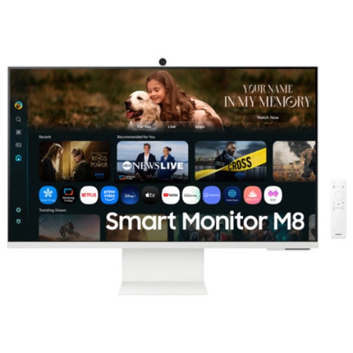 Imagen de Monitor Samsung 32" Smart Vision AI Camara Web 4k 3840X2160 60HZ VA PLANO HDR10 4MS VESA100 M80F