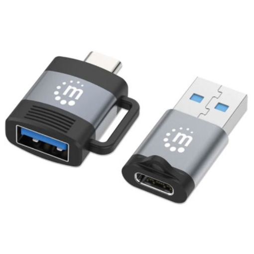 Imagen de Adaptador Manhattan USB-C V3.2 Gen1 A-C y C-A 2 pzas