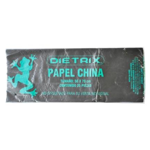 Imagen de Papel de China Dietrix 50x70cms Negro Paquete con 25 Hojas