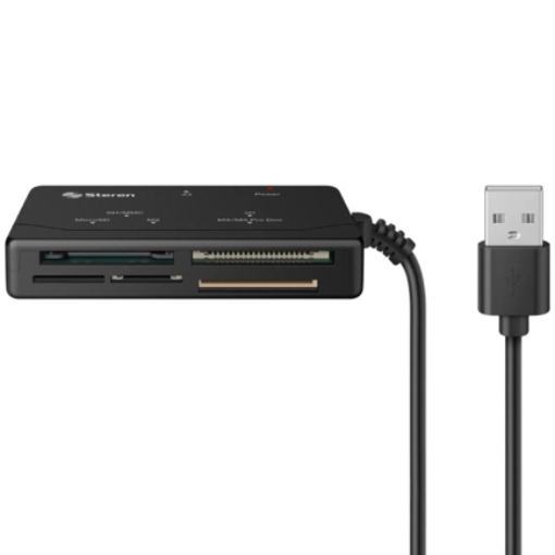 Imagen de Lector de Tarjetas Multiformato USB Steren USB 680 para SD microSD CF MS y más