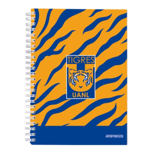 Imagen de Cuaderno profesional Dietrix First Class Pasta dura doble arillo 80 hojas raya Club Tigres de la UANL modelo Corazon