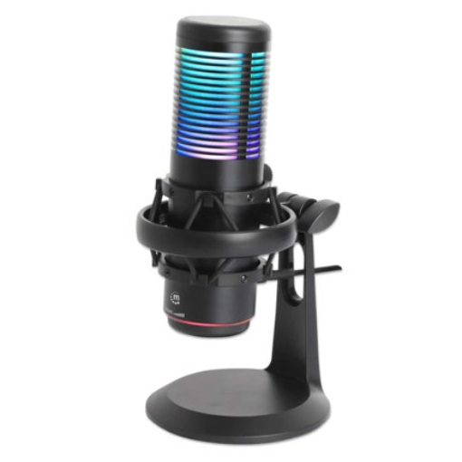 Imagen de Micrófono Manhattan Omnidireccional USB con LED RGB y cancelación de ruido