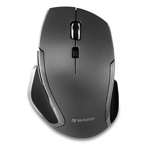 Imagen de Mouse Verbatim Inalámbrico Deluxe 6 Botones Iluminación LED Color Grafito Ideal Para Notebook
