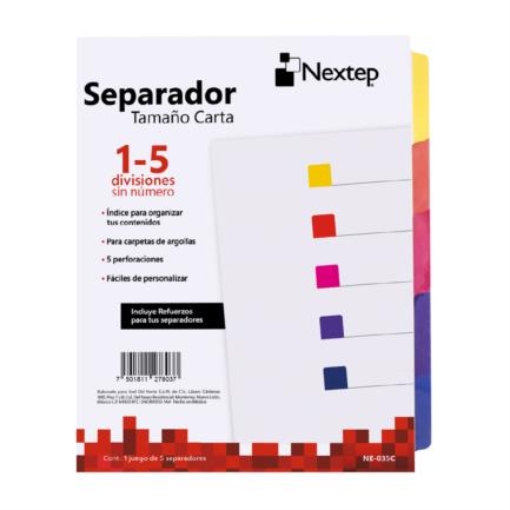 Imagen de Separador Economico Nextep 5 Divisiones Sin Numero