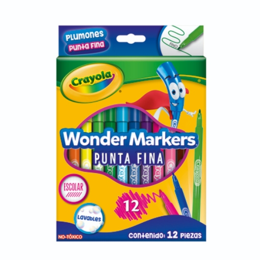 Imagen de Plumones Crayola Wonder con 12 piezas