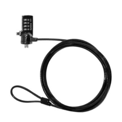 Imagen de Candado de Seguridad TechZone con Combinación Tipo T Cerradura de 4 dígitos Acero Inoxidable Recubierto de Vinil