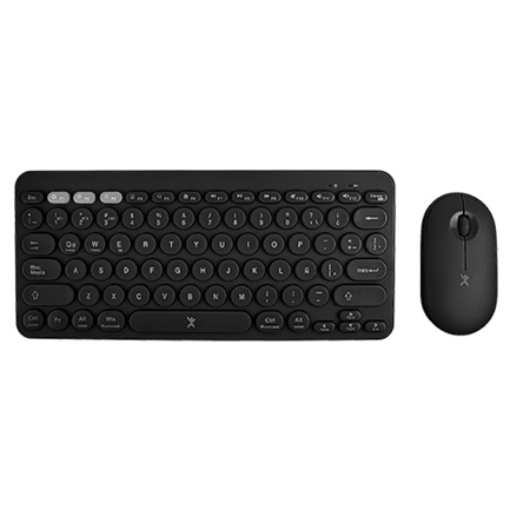 Imagen de Kit Perfect Choice de Teclado y Mouse Inalámbrico Ergonómico 1000 dpi Froyo Color Negro