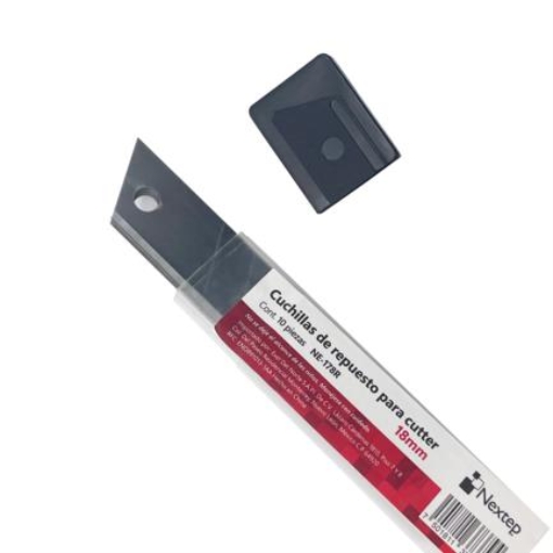 Imagen de Cuchillas de Repuesto para Cutter Nextep 18mm C/10