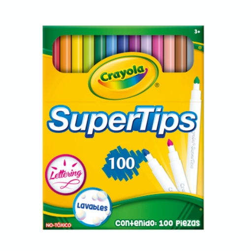Imagen de Plumones Crayola SuperTips con 100 piezas