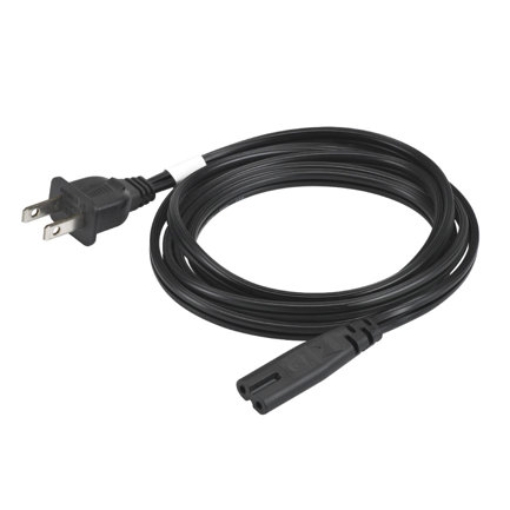 Imagen de Cable de Alimentacion CA Zebra de 1.8 Metros sin Conexión a Tierra Enchufe de 2 Clavijas NEMA 1-15