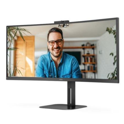 Imagen de Monitor AOC 34" Professional Curvo VA 1500-R 3440x1440 HDMI DP USB-C DP AltMode 100hz 1ms USB Hub Windows Hello We