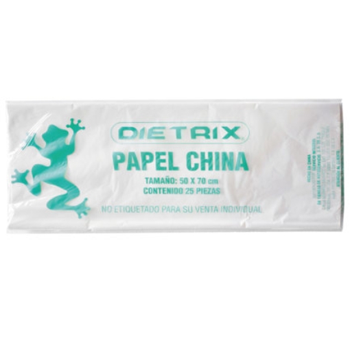 Imagen de Papel de China Dietrix 50x70cms Blanco Paquete con 25 Hojas