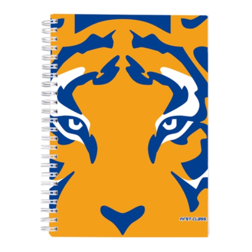 Imagen de Cuaderno profesional Dietrix First Class Pasta dura doble arillo 80 hojas raya Club Tigres de la UANL modelo Felino