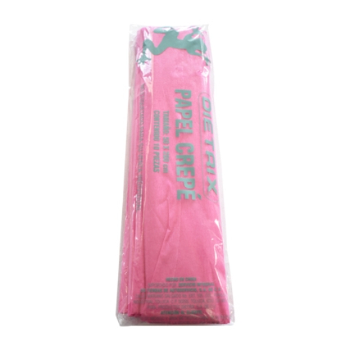 Imagen de Papel Crepe Dietrix 50x200cms Rosa Mexicano Paquete con 10 Hojas