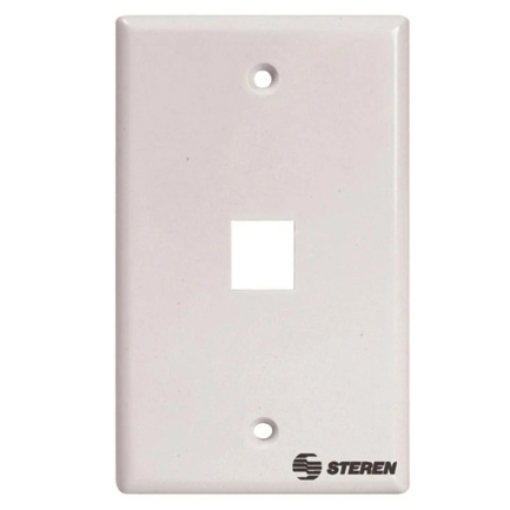 Imagen de Placa Steren P/Registro de 1 Cavidad Keystone CAT5 y 6