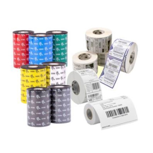 Imagen de Etiqueta papel Zebra 4 x 6 pulgadas TT Z-Perform 2000T núcleo de 3 pulgadas 1000/rollo 4 piezas por caja amarillo