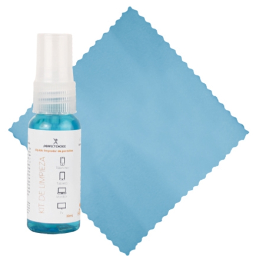 Imagen de KIT DE LIMPIEZA PERFECT CHOICE LIQUIDO LIMPIADOR PARA PANTALLAS 30ML