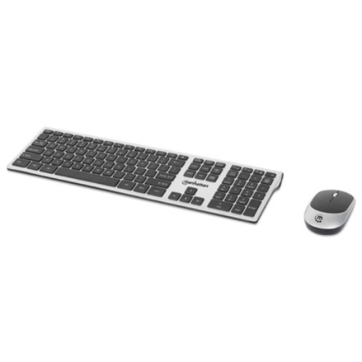 Imagen de Teclado y Mouse Manhattan Optico Inalambrico 2.4G Negro combo