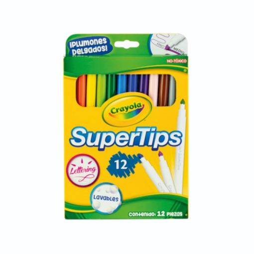 Imagen de Plumones Crayola SuperTips con 12 piezas