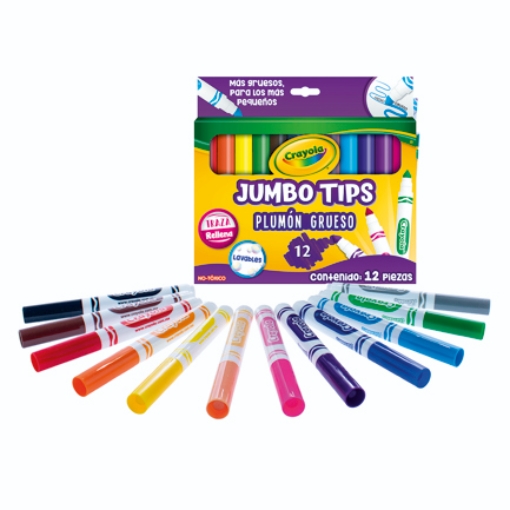 Imagen de Plumones Crayola JumboTips con 12 piezas