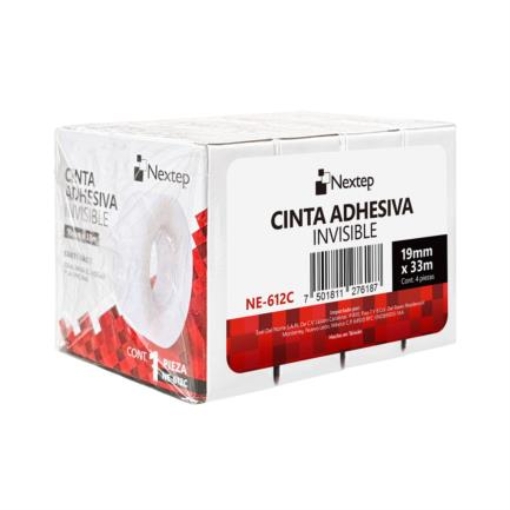 Imagen de Cinta Adhesiva Invisible Nextep 19mm x 33mts c/4