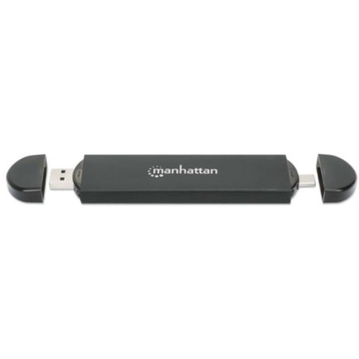 Imagen de Gabinete SDD Manhattan USB-A / USB-C M.2 NVMe/SATA