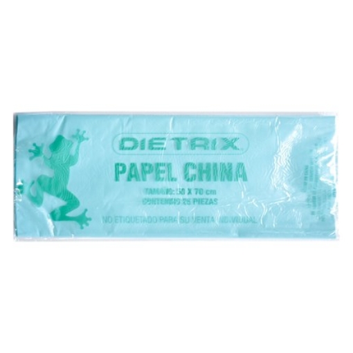 Imagen de Papel de China Dietrix 50x70cms Azul Claro Paquete con 25 Hojas