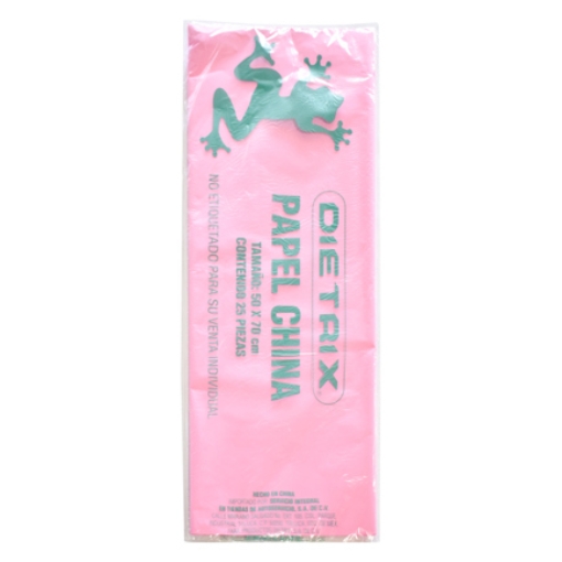 Imagen de Papel de China Dietrix 50x70cms Rosa Paquete con 25 Hojas